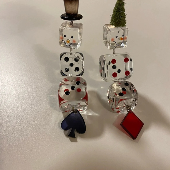 Department 56 Dice Christmas Ornaments  set of 2 - Picture 5 of 13